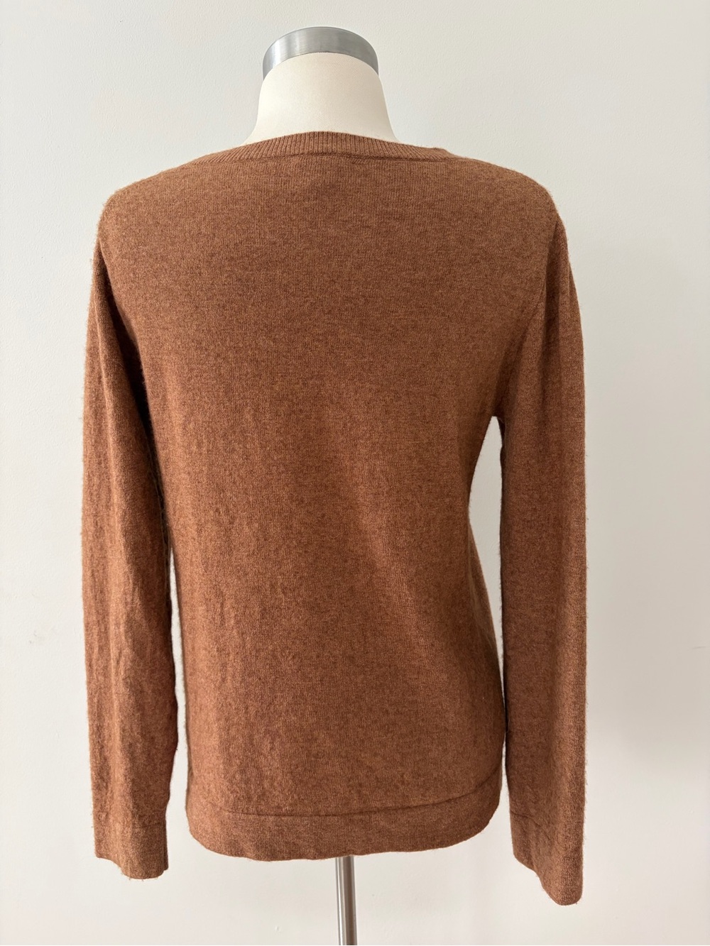 J. Crew Teddie Crewneck Sweater Warm Chestnut Cotton Wool Blend M Autumnal Layer - Picture 8 of 10